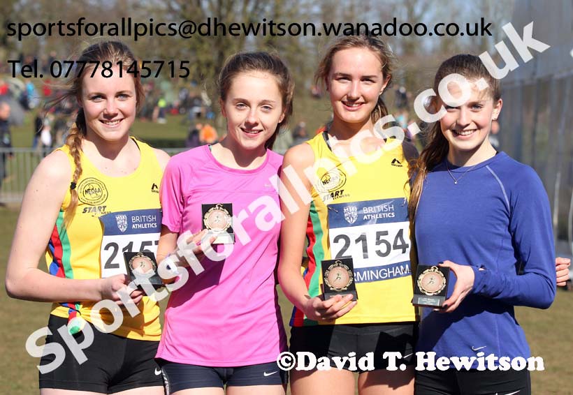 Womens under-17s Inter Counties Cross Country,  Cofton Park, Birmingham. Photo: David T. Hewitson/Sports for All Pics